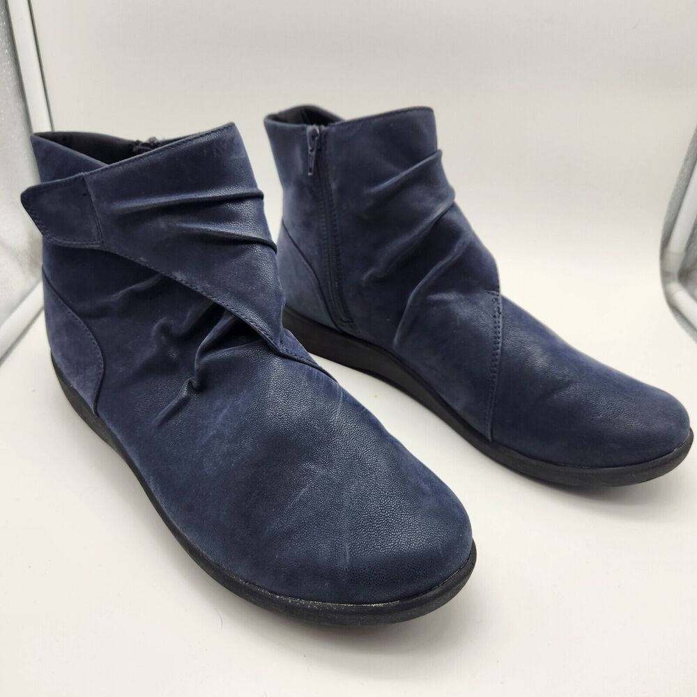 Clarks Cloudsteppers Sillian Tana Ankle Boots Black Size 12 Zipper